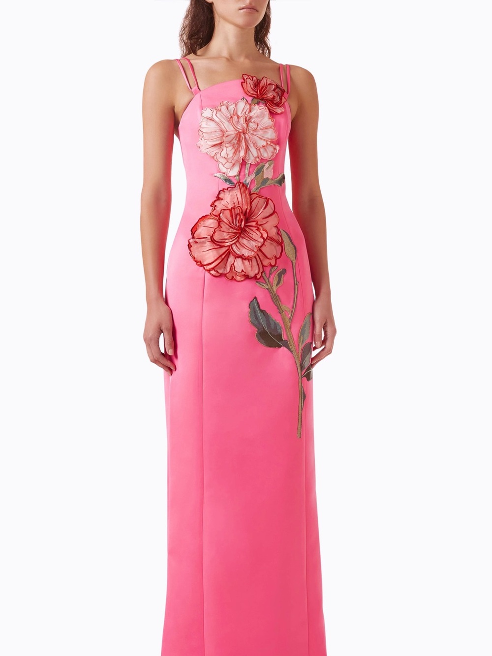 NWT LEO LIN Arianna Appliqué Floral Maxi Dress / Gown
